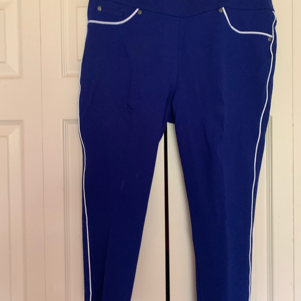 Royal blue with white knee lengths